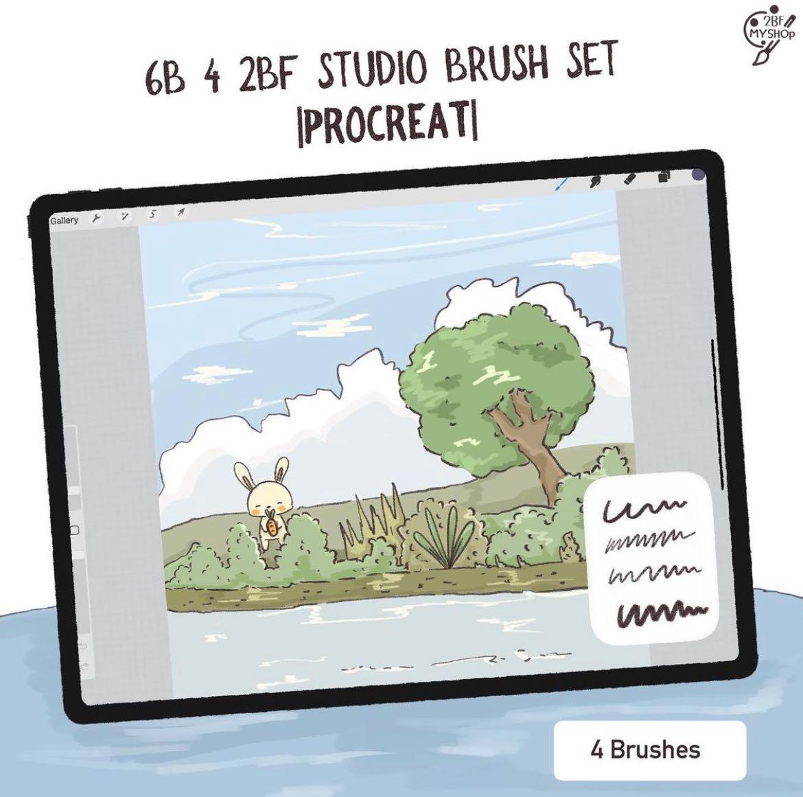 6B 4 2BF STUDIO BRUSH SET