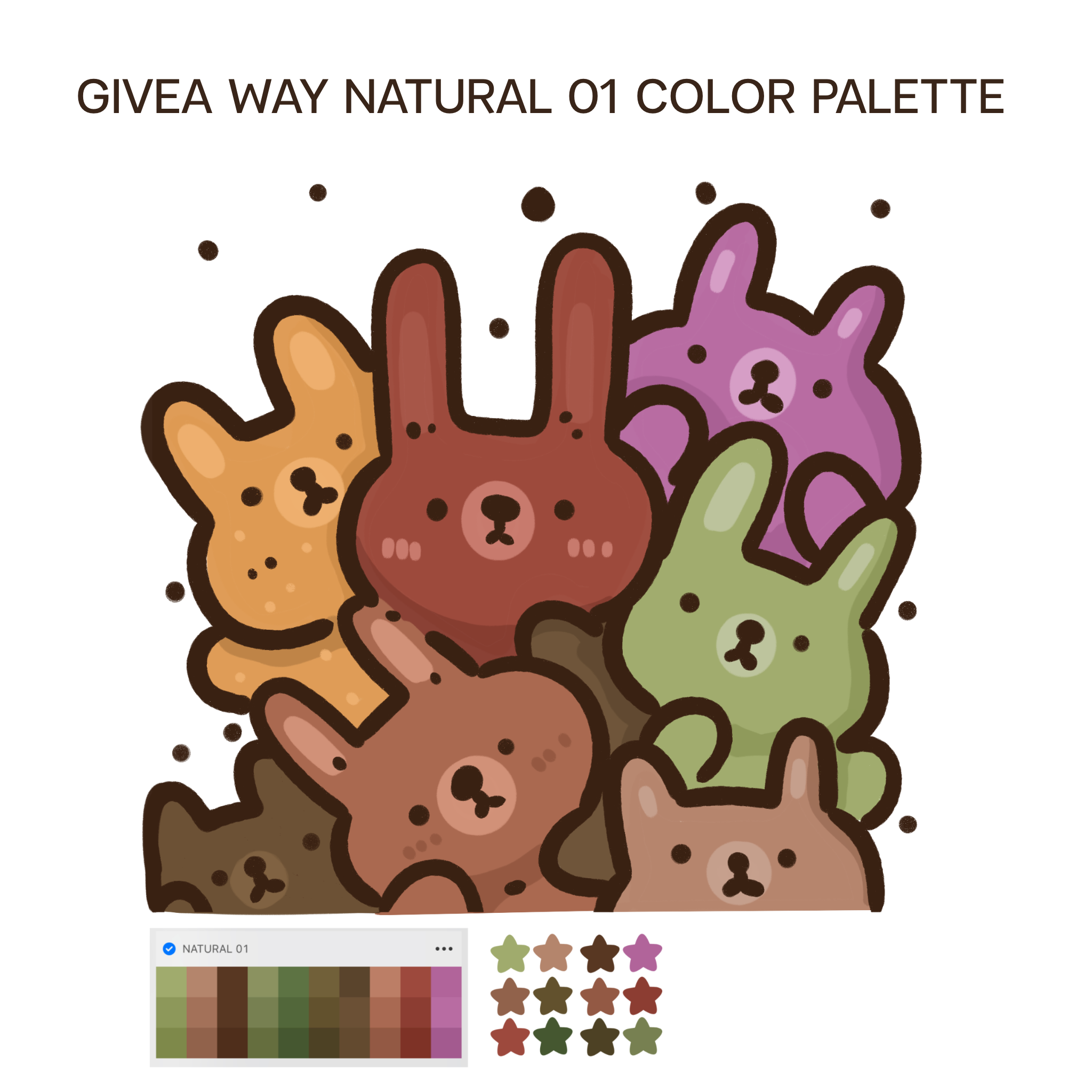 GIVE AWAY NATURAL 01 COLOR PALETTE