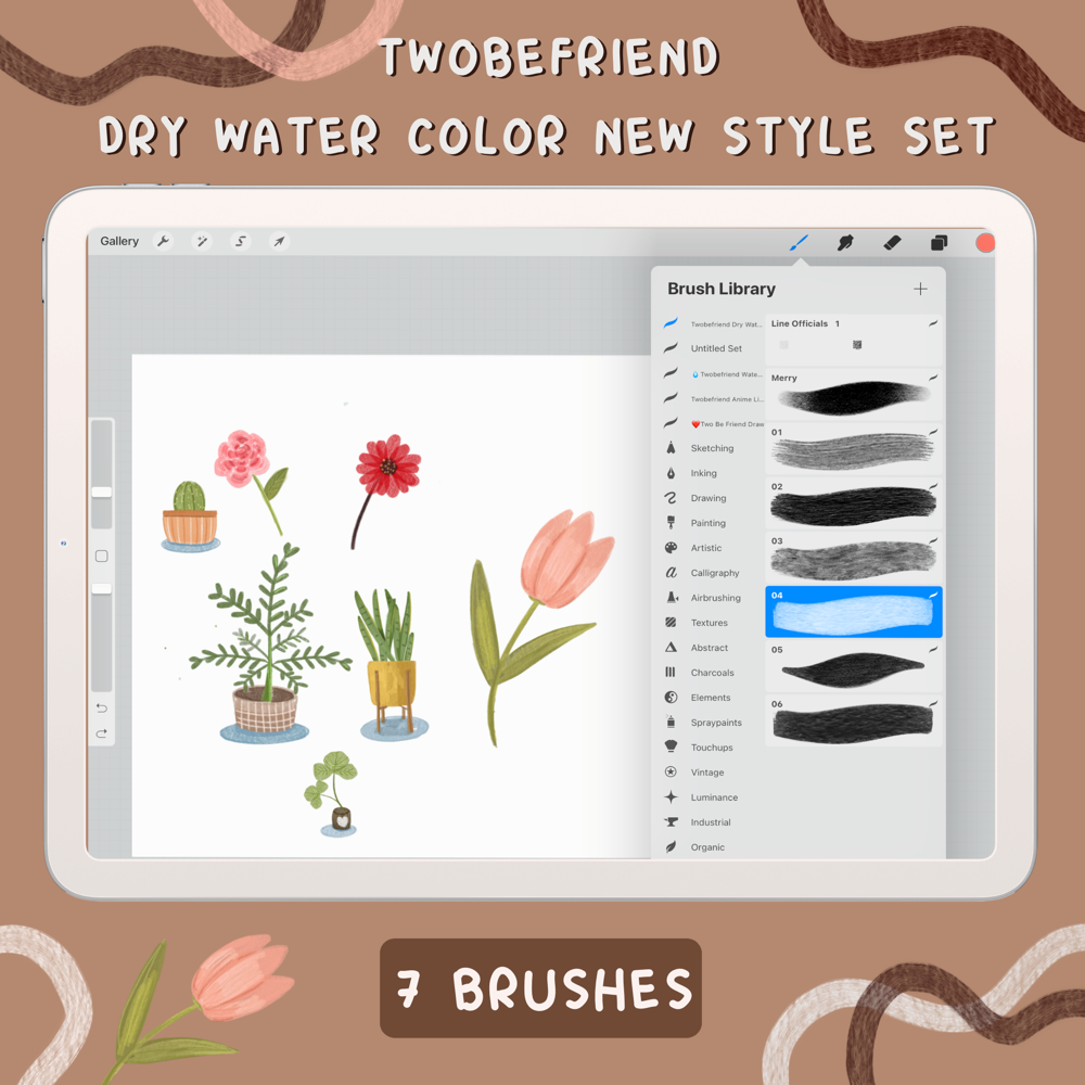 Twobefriend Dry Water Color New Style Set