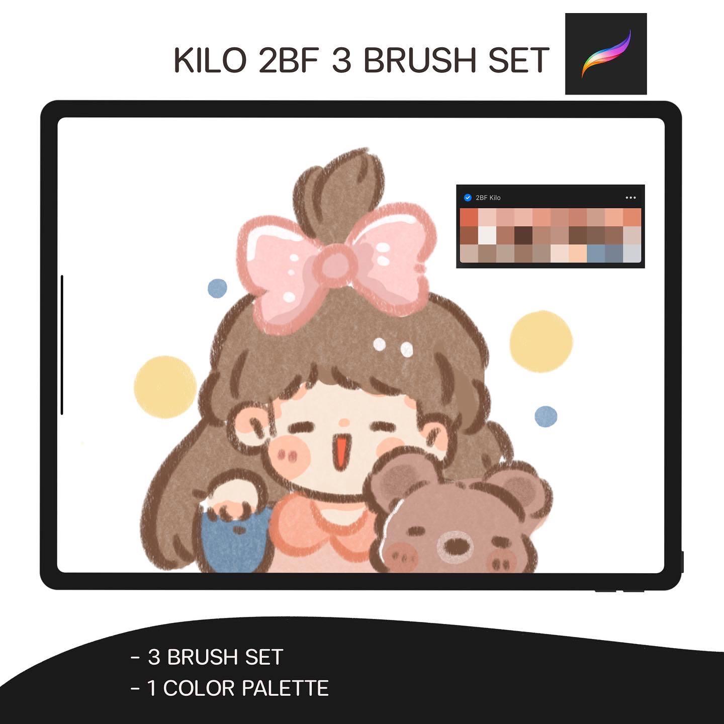 Kilo 2BF 3 brush Set