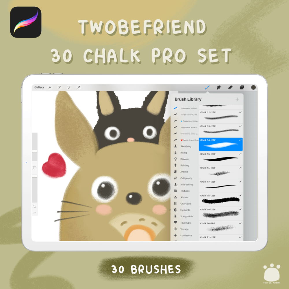 Twobefriend 30 Chalk Pro Set