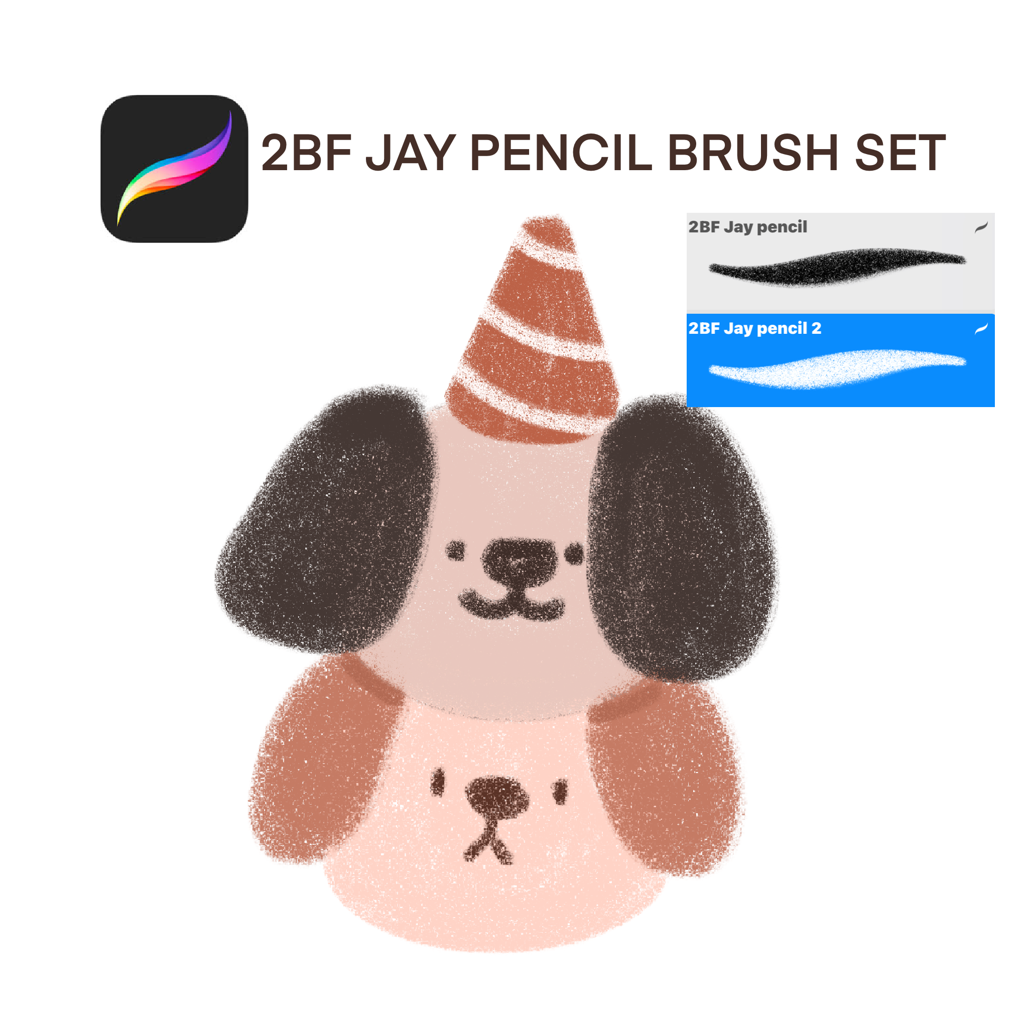 2BF jay pencil brush set Procreate
