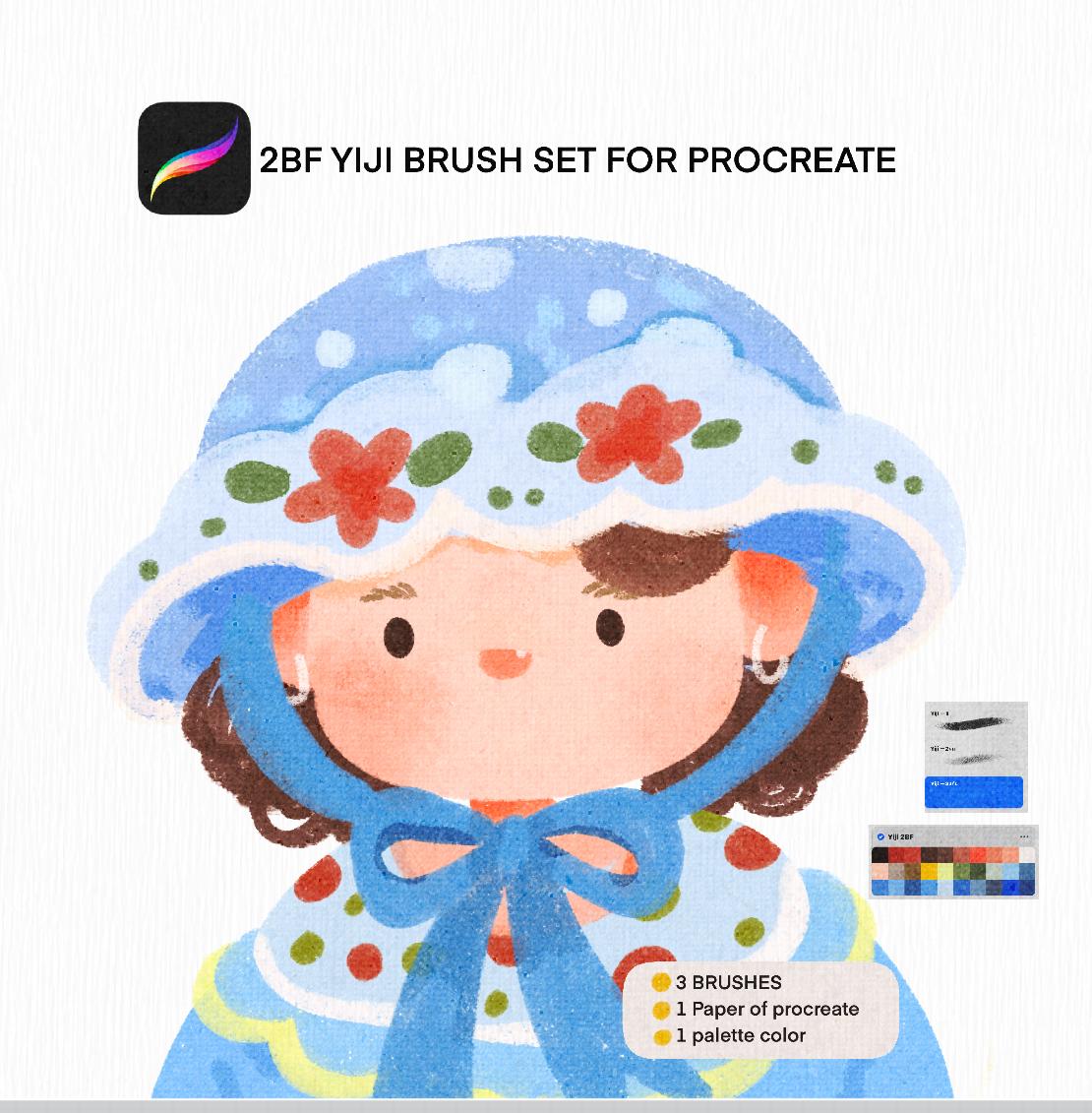 2bf yiji brush set for procreate