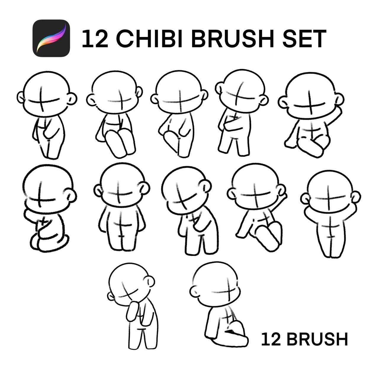 12 CHIBI BRUSH SET