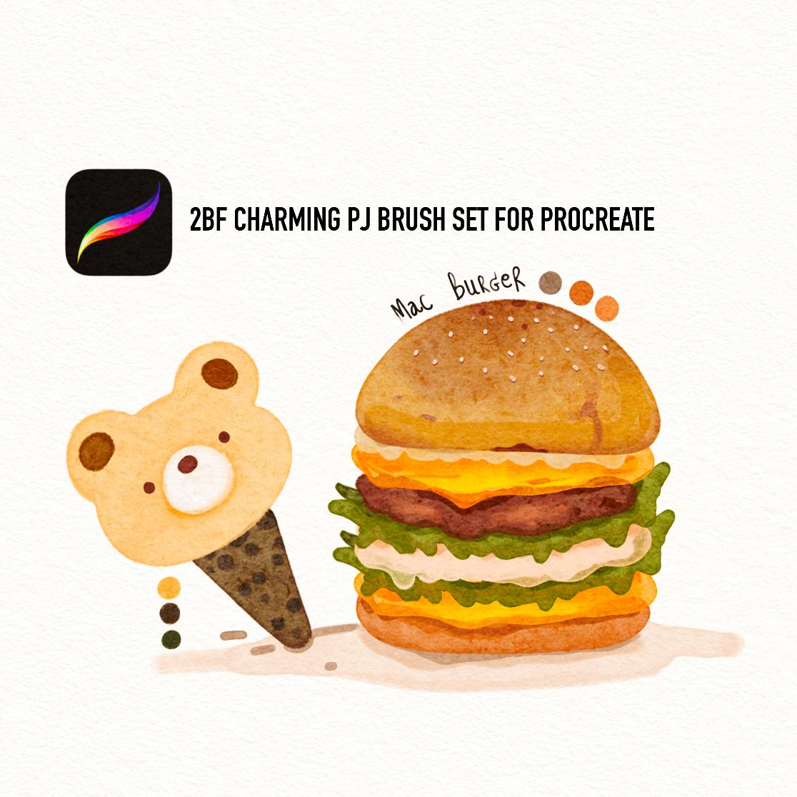 2BF Charming PJ BRUSH SET For PROCREATE