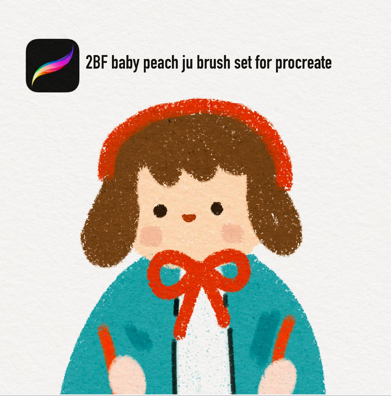 2BF baby peach ju brush set for procreate