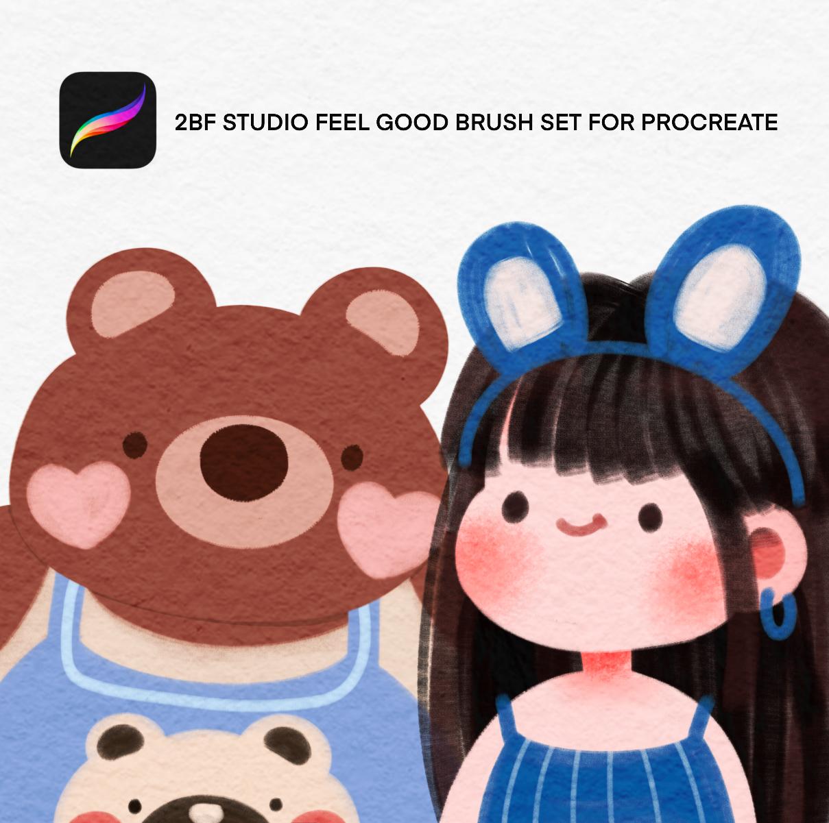 2BF STUDIO FEEL Good BRUSH SET FOR PROCREATE