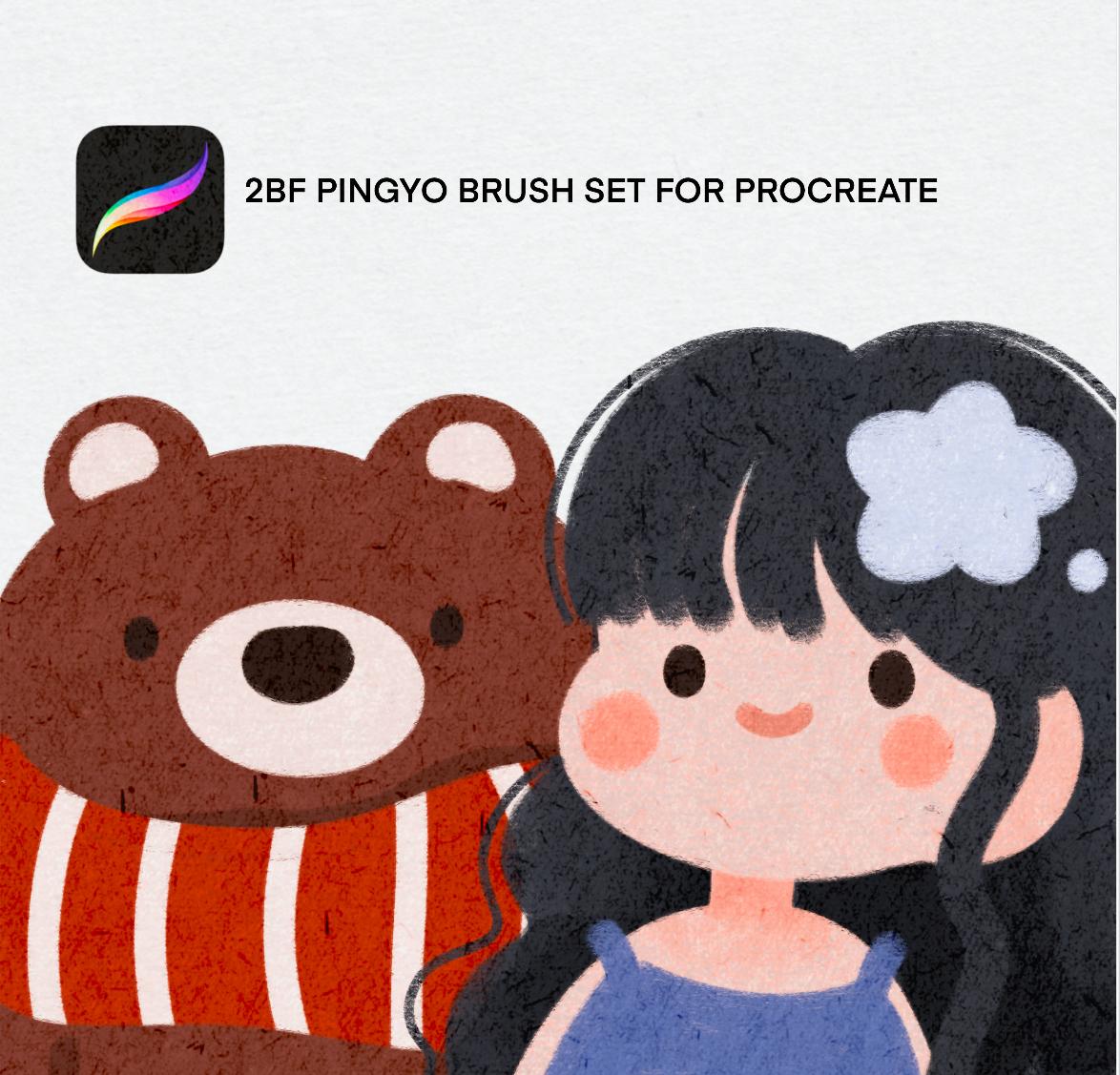 2BF PINGYO BRUSH SET FOR PROCREATE