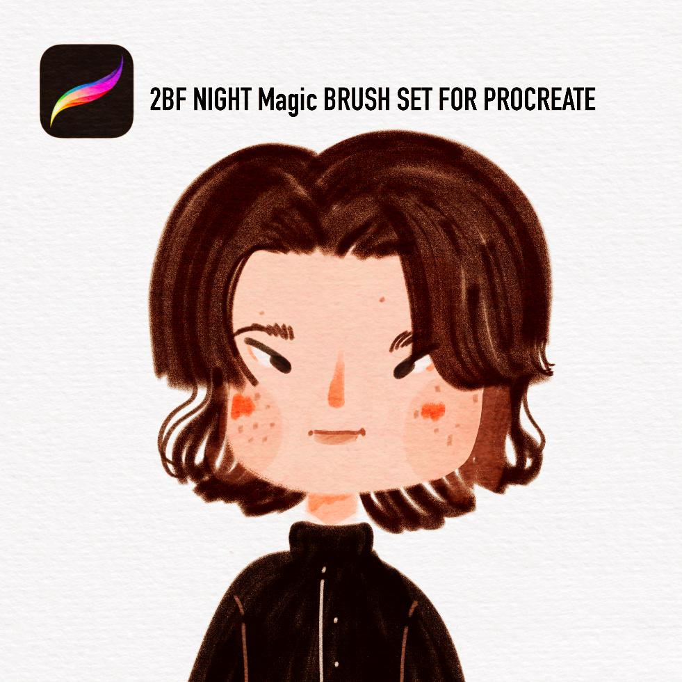 2BF NIGHT Magic BRUSH SET FOR PROCREATE