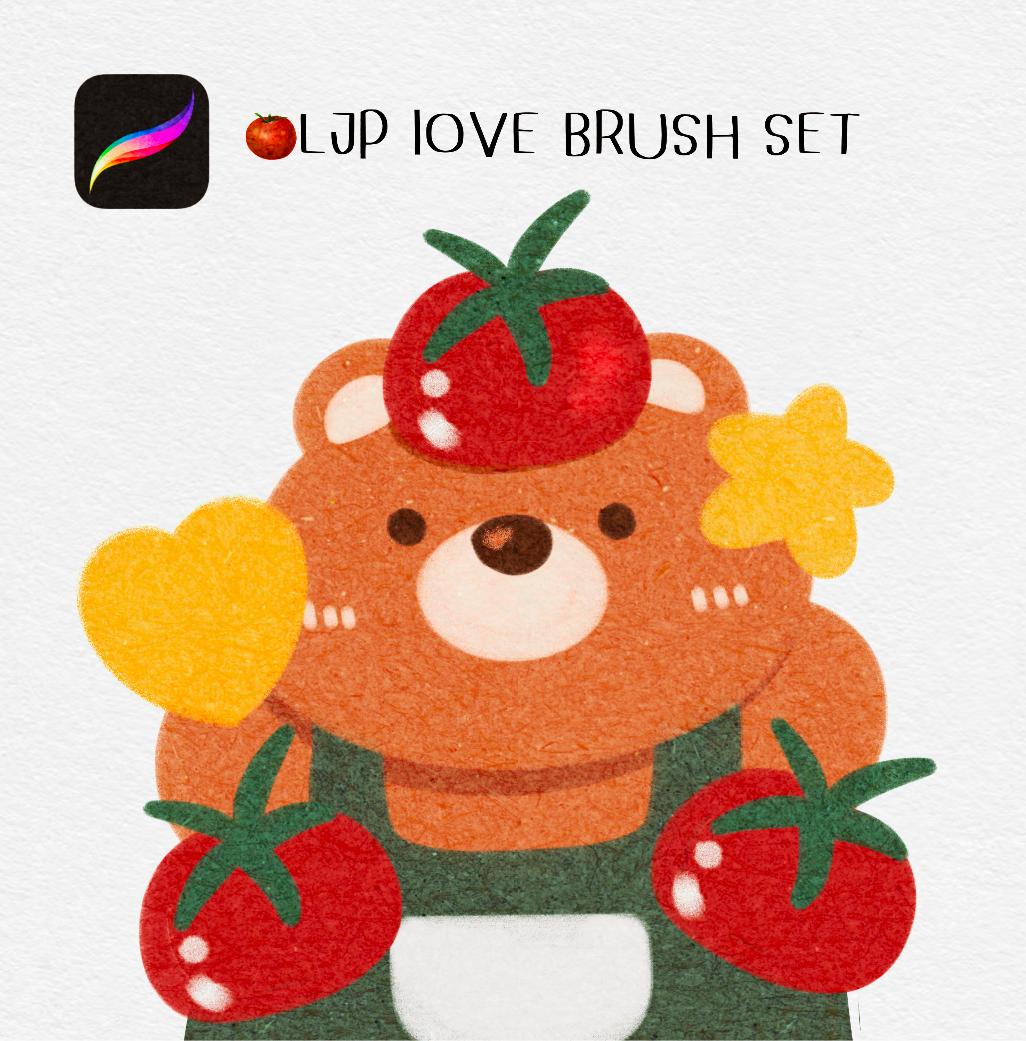 LJP lOVE BRUSH SET for procreate