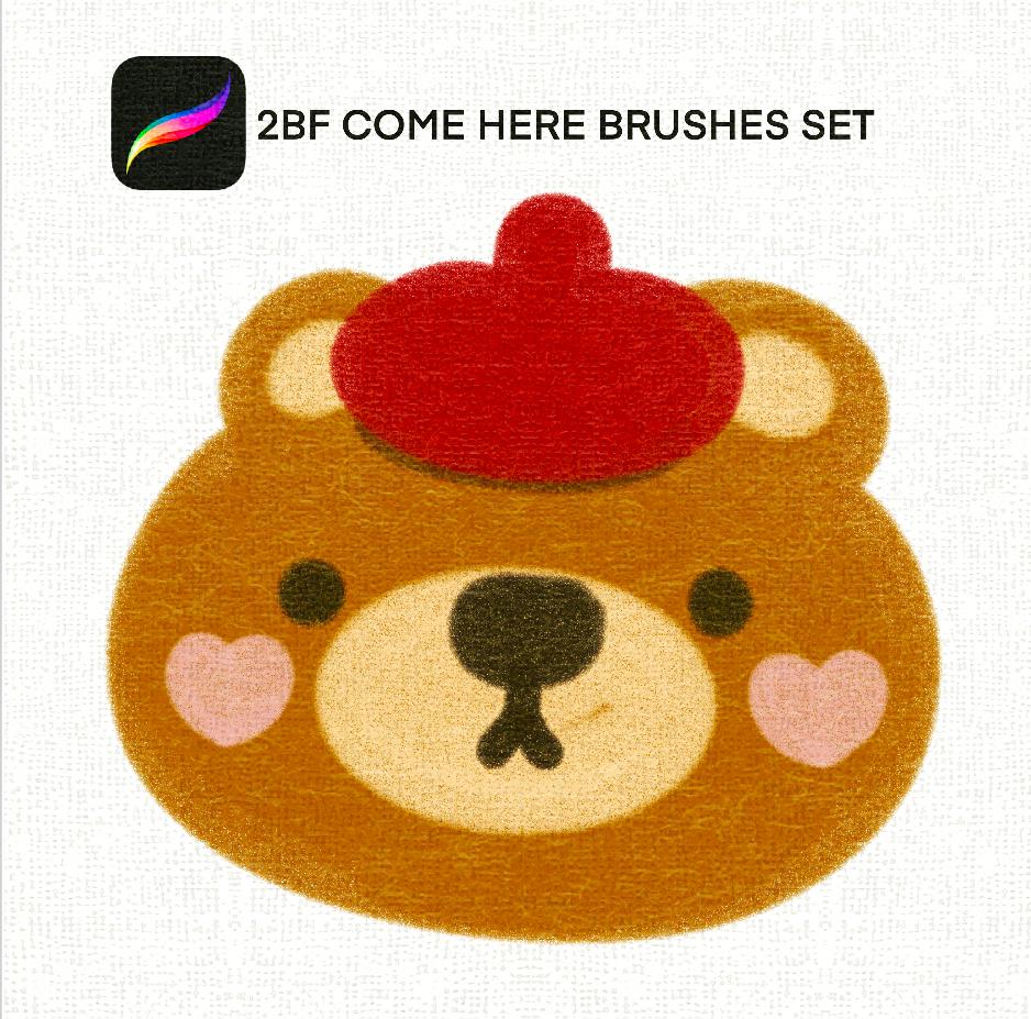 2BF Come Here Brushes Set For procreate