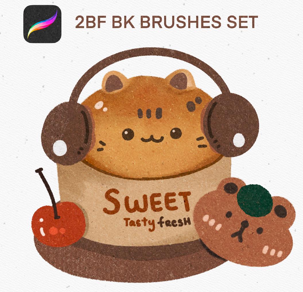 2BF BK BRUSHES SET for procreate