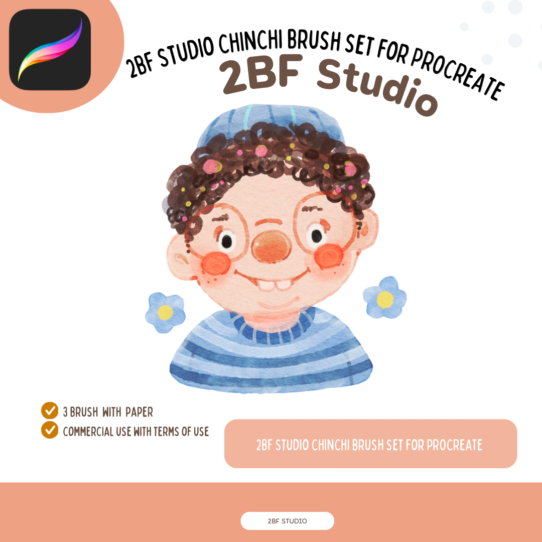 2BF Studio CHINCHi brush set for PROCREATE