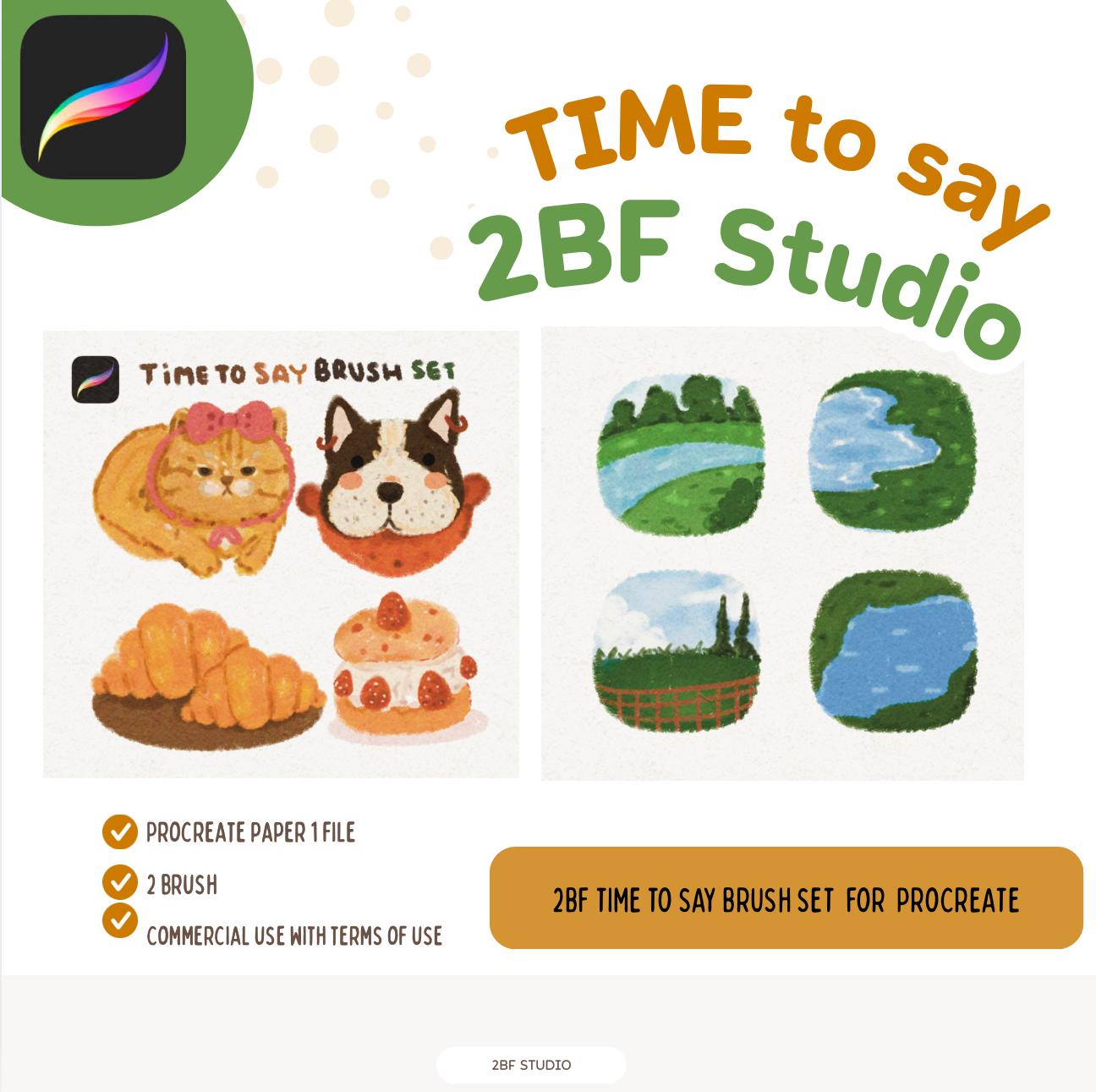 2BF TIME TO SAY BRUSH SET FOR PROCREATE