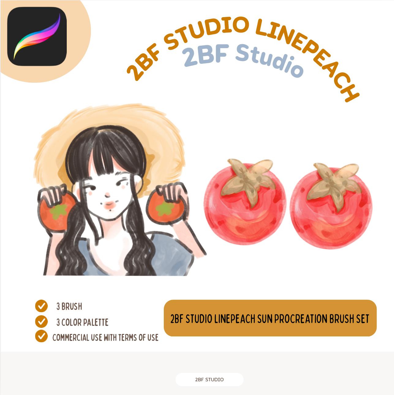 2BF STUDIO LINEPEACH SUN PROCREATION BRUSH SET