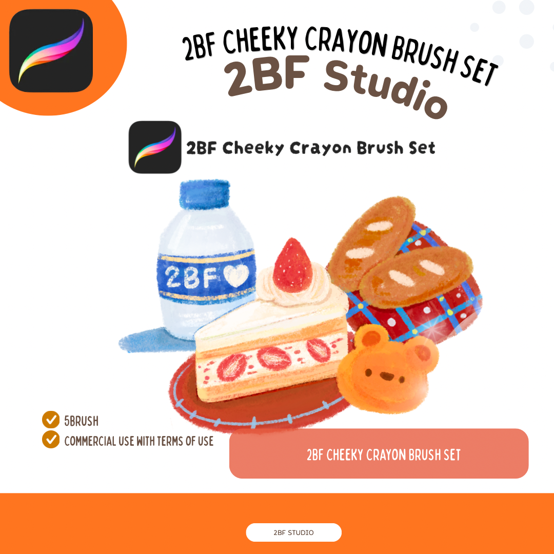 2BF Cheeky Crayon Brush Set for procreate