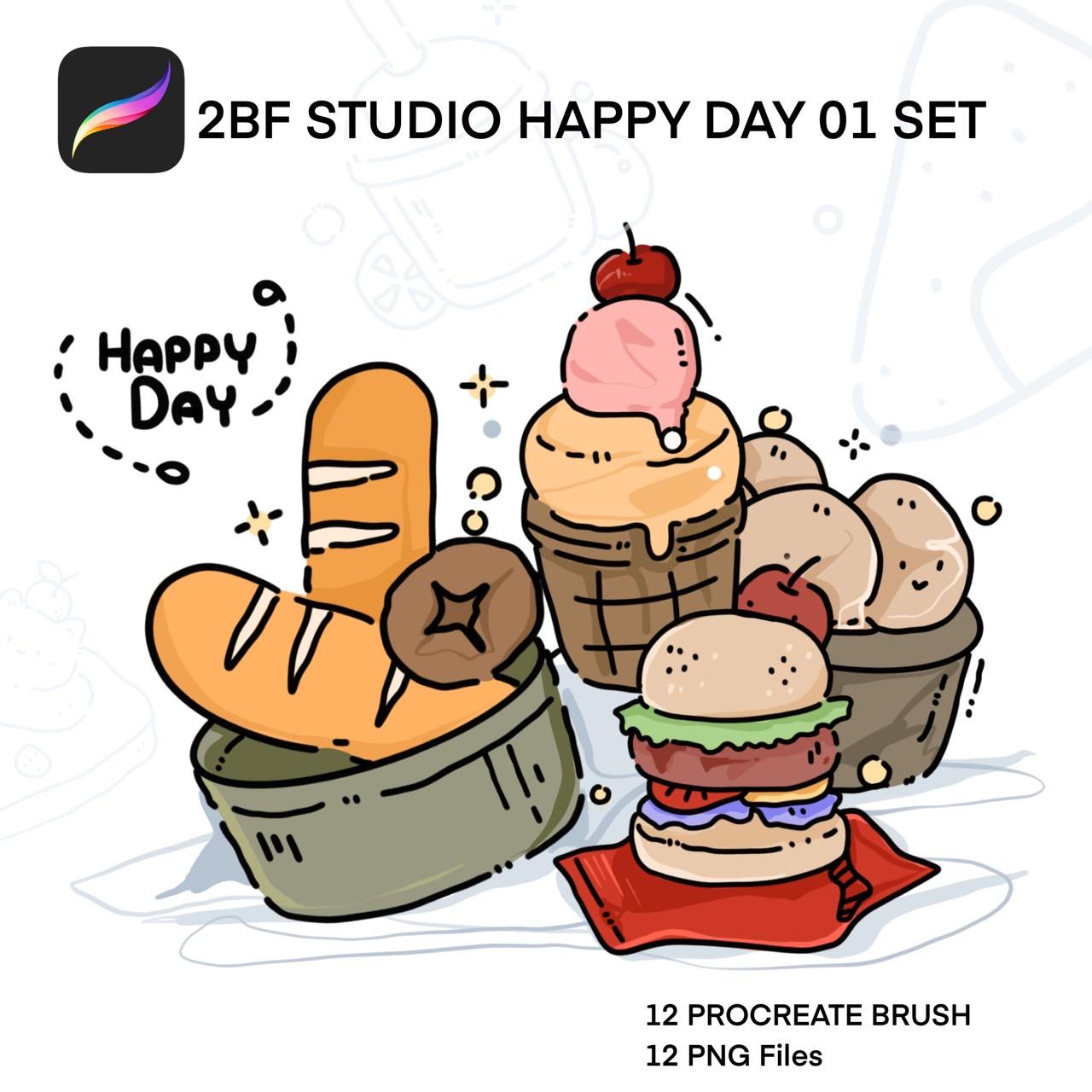 2BF STUDIO HAPPY DAY 01 SET