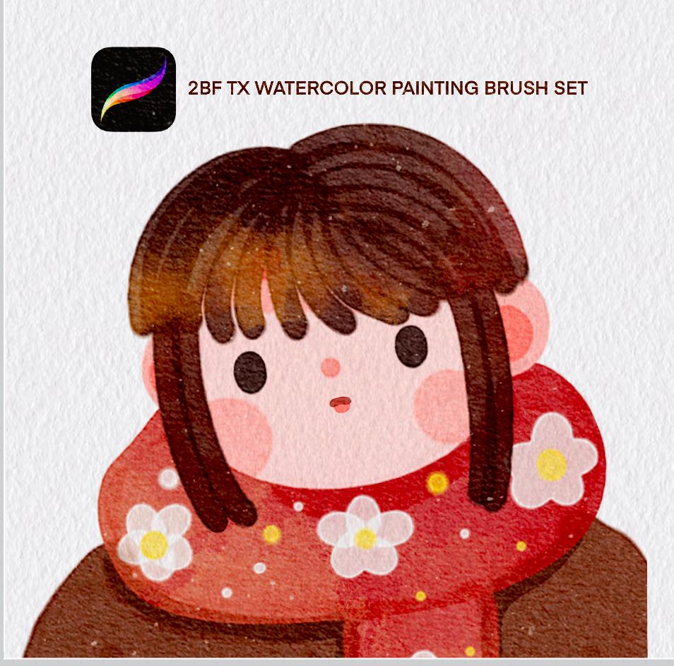 2BF Tx watercolor painting brush set For procreate