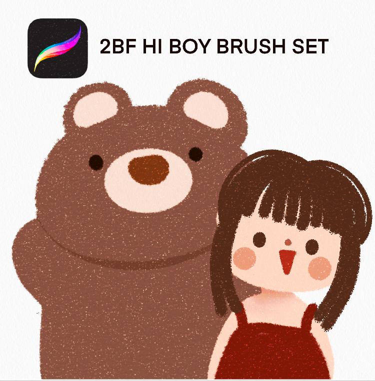 2BF HI BOY BRUSH SET FOR PROCREATE