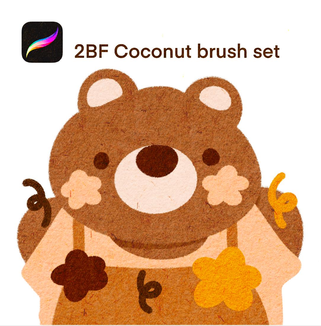 2BF Coconut brush set Procreate