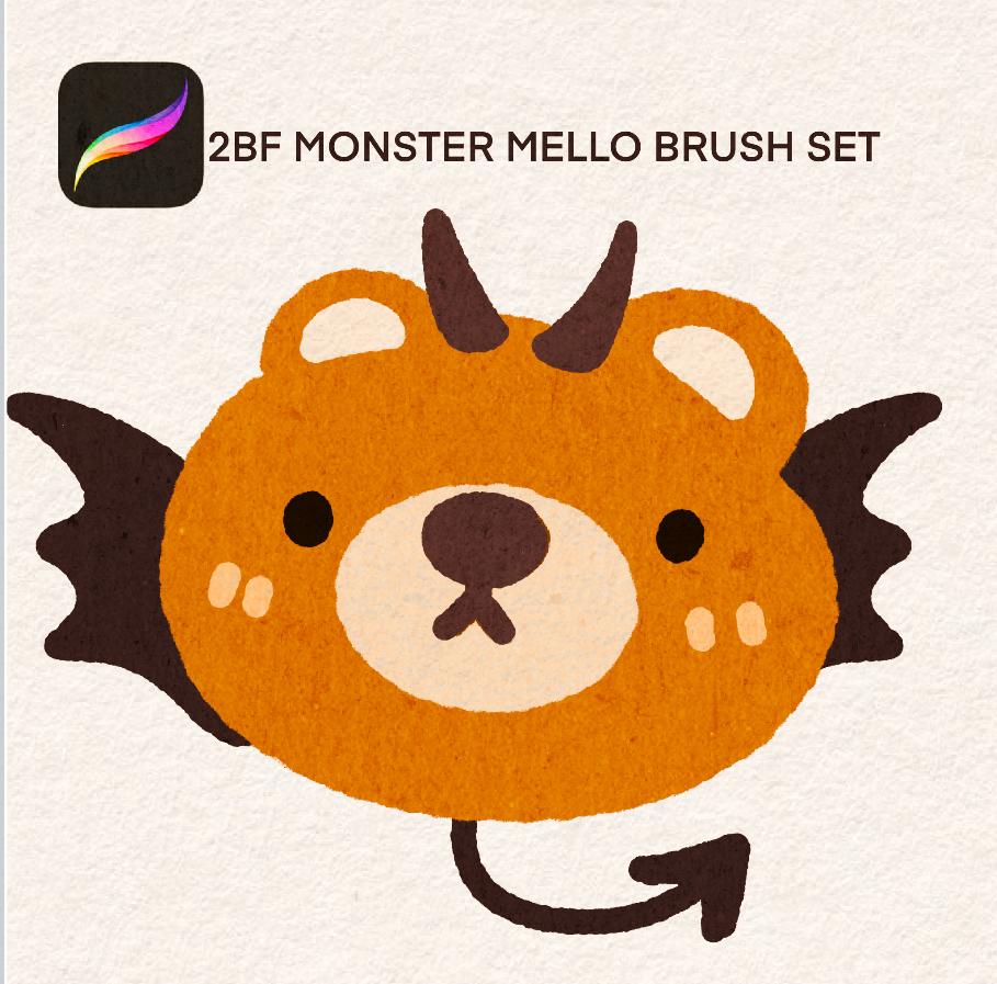 2BF MONSTER MELLO BRUSH SET Procreate