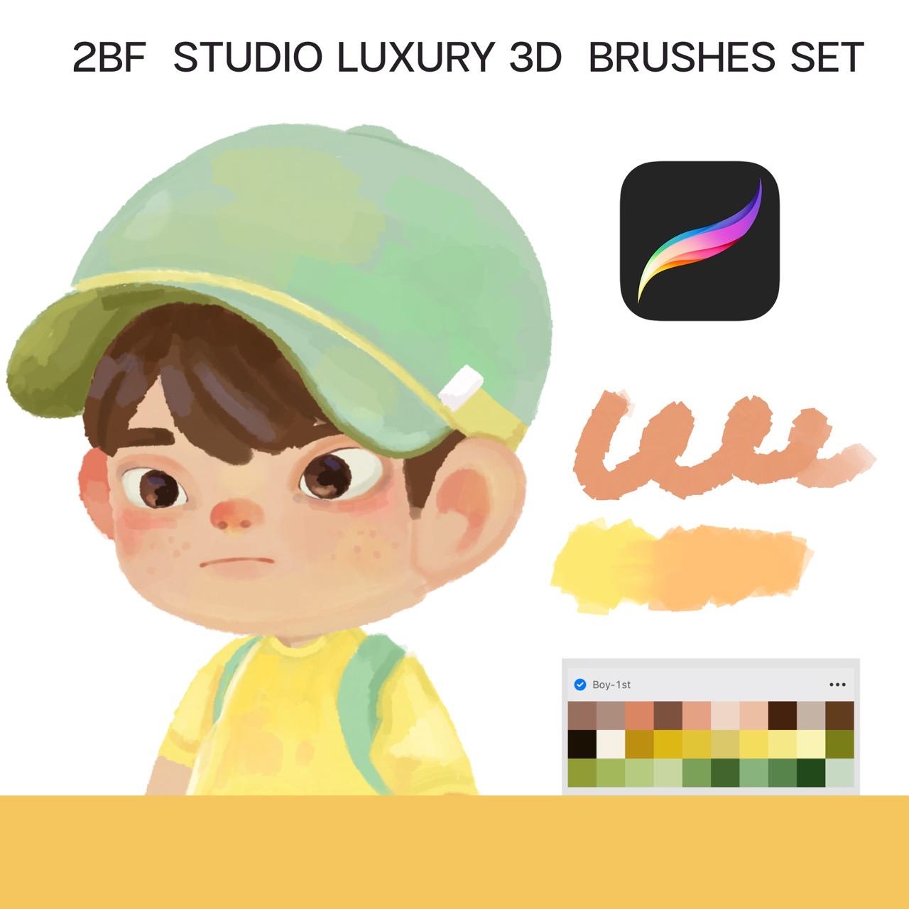 2BF STUDIO LUXURY 3D BRUSHES SET