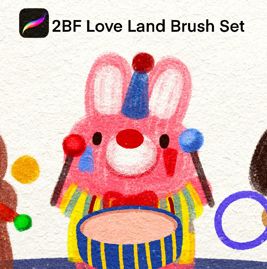 2BF Love Land Brush Set  For procreate